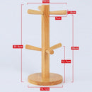 Tree Shape Wood Coffee Tea Cup Storage Holder Stand Kitchen Mug Hanging Dis