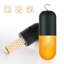 1PC 2Modes LED Flame Effect Simulated USB Flame  Flickering Lamp Xmas Decor