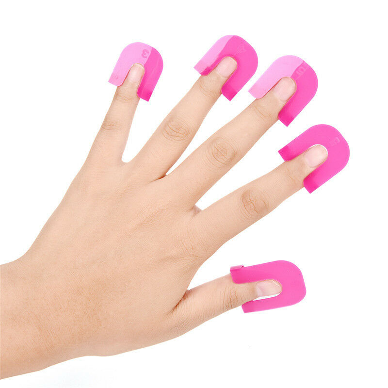26x Manicure Finger Nail Art Design Tips Cover Polish Shield Protector Tool Gw