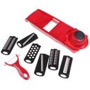 6 Blades Vegetable Cutter with Steel Blade Slicer Potato Peeler Carrot Grater OZ