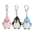 Cute Penguin Keyring Led Torch With Sound Keychain Christmas Xmas Party Fav A9K3