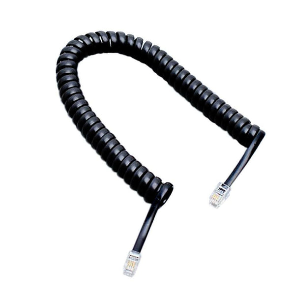 2Meters Black RJ11 4C Plug Modular Telephone Extension Phone Cord Cable Line