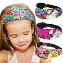Sequin Headbands Mermaid Reversible Sequins Headband Elastic Stretch Sparkl R1F5