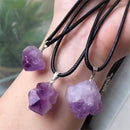 1pc Necklace Natural Amethyst Crystal Stone Pendant Healing Mineral Jewelry