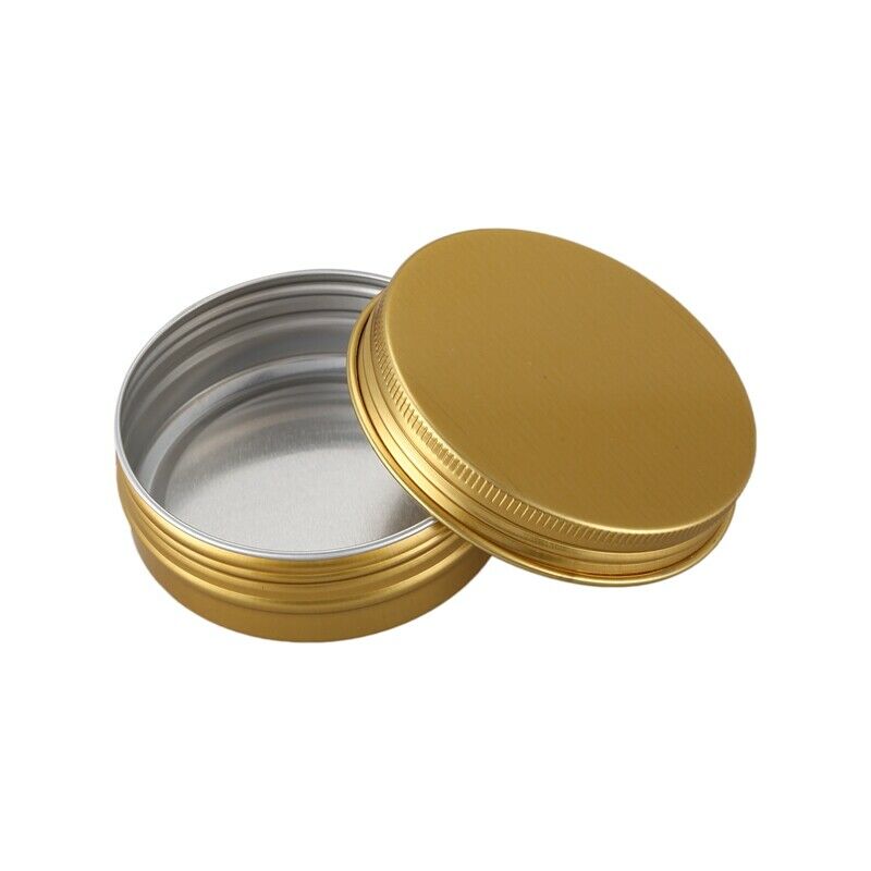 10Pcs Cans Screw Top Containers Aluminum Round Cans Travel Tins Storage Jar N8O1