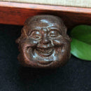 Wooden Hand Carved Buddha Head Art Statue DIY Home Wooden ornaments Decor V0L0