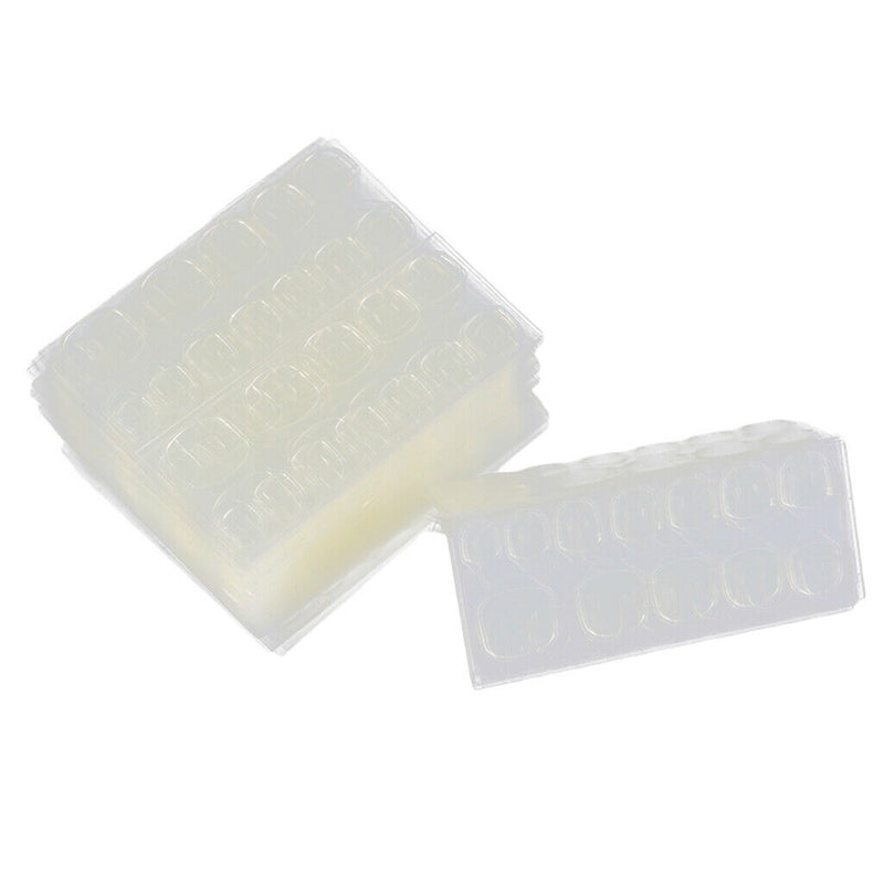 240 Pack Clear Jelly Two Sided Nails Tapes Breathable Stickers Adhesive Glue