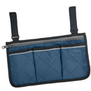 Universal Wheelchair Side Bag Pouch Storage Accessory Phone Holder Dark Blue