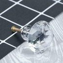 Diamond Crystal Glass Door Drawer Cabinet Wardrobe Pull W/ Kit K0N9 Screw Q1Z9