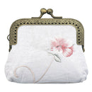 Beads Wallet Metal Handle Frame Embossed Square Clutch Clasp Lock (6.5cm) A