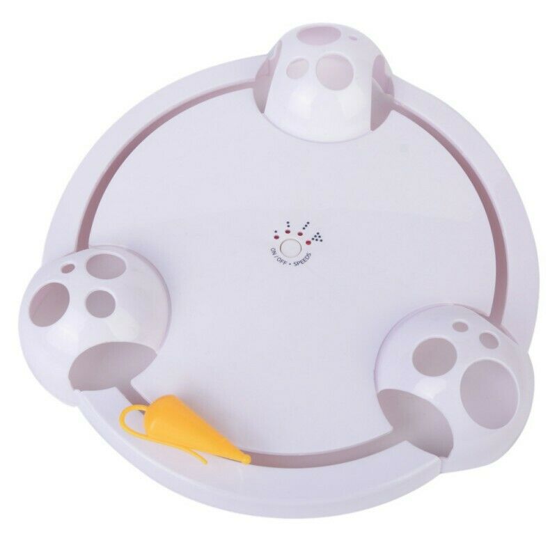 Interactive Pet Cat Toys Funny Cat Automatic Rotating Cat Play Teaser Plate