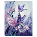 DIY Oil Painting Paint By Number Kit-Butterfly with Purple Flower 16x20 Inc