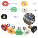 5 Pack Pressure Washer Spray Nozzle Tips Jet 1/4