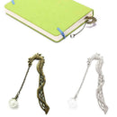 Luminous Traditional Dragon Pattern Bookmark Alloy Night Light Bookmark Del A2O0
