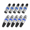 5 Pairs 3 Pin XLR Connectors Male and Female Microphone Mic Cable Plug Conn