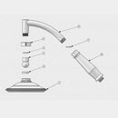 Shower Head Extension Arm Arch Design Hand Hold Adjustable Extender For Bathroom