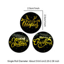 1roll 1inch DIY Crafts Christmas Stickers Party Holiday For Scrapbooking Glitter
