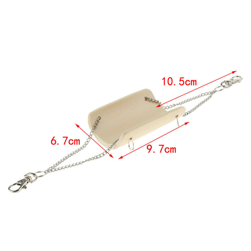 2 Pcs Small Pet Swing Natural Bamboo Hang Toys for Chinchilla Hamster