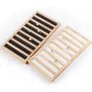 Bamboo Wooden Ring Display Plate Stud Earring Box Jewelry Display Tray White