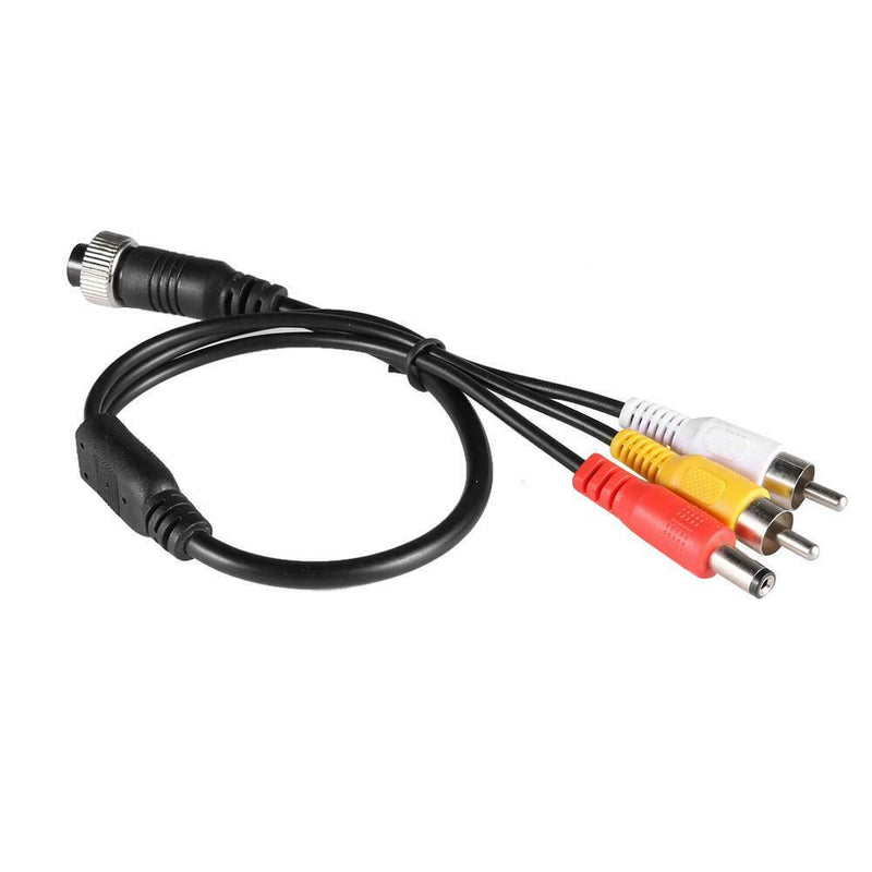 4P Aviation Head Female Plug to 2RCA Male DC Male Extension Adapter Cable