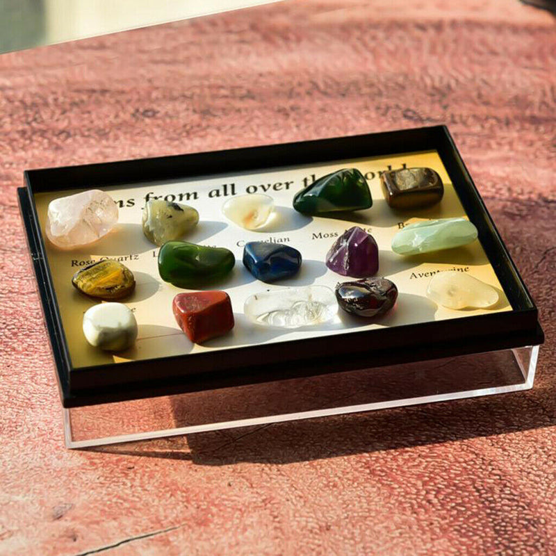 15xNatural Mineral Specimen Gift Polished Stone  Gemstones Quartz Collectible