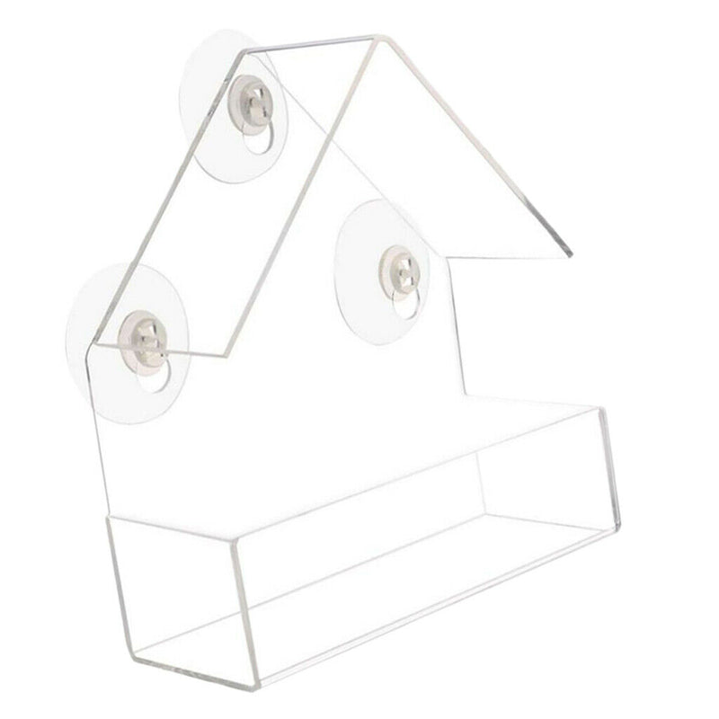 Pet Bird Pigeons Water Food Feeder Bird Cage  Feeding Box W/Suction Cups