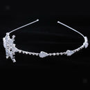 Wedding Bridal Crystal Hexagram Flower Headband Headpieces Accessories