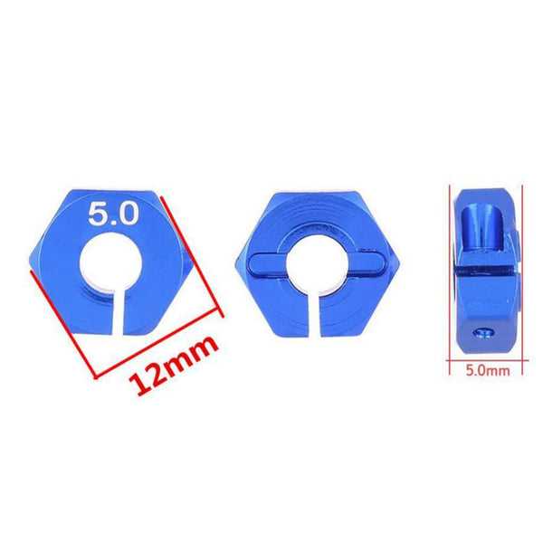 8x Wheel Hex Nut 12mm Drive Hub Upgrade Part for 1/10 RC Car RC4WD D90 Blue