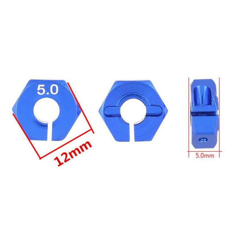 8x Wheel Hex Nut 12mm Drive Hub Upgrade Part for 1/10 RC Car RC4WD D90 Blue