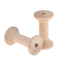 10Pcs Wooden Empty Sewing Spool for Wire Thread Bobbins Cord Coils 3.5 x 6cm