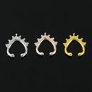 Faux Non Piercing Beaded Heart SEPTUM Nose ClipOn Hanger RINGS Stud Color:A Z5C7