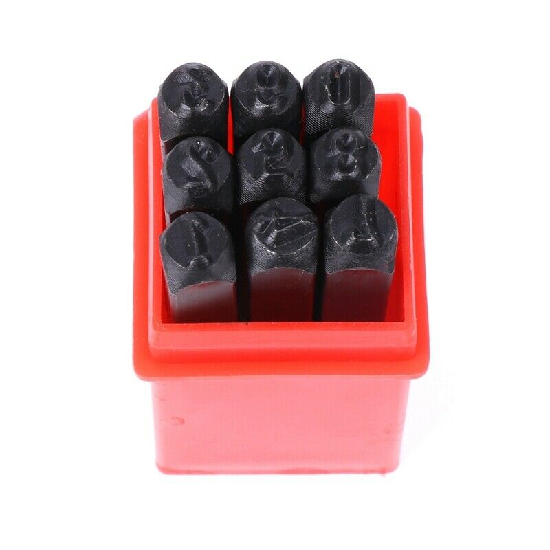 1 Set Numbers Steel Metal Die Leather Stamp Punch Tool Case Kit Craft 5Mm