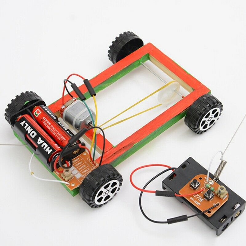 Details About Kid Handicraft Diy Electric Remote Control Car Assembled Mode Z6D4