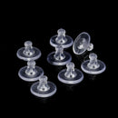 100pcs Silicone Earring Backs Clear Soft Rubber Ear Stud Blocked Stoppers 10mm