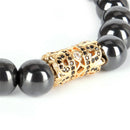 Magnetic Bracelet Crystal Black Bead Hematite Stone Health Care Jewel BX