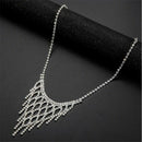 Luxury Wedding Jewelry Set Exaggerated Chain Pendant Necklace Earrings Set  A8K4