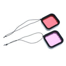 4x Dive Filter (Red + Purple) Water Resistant for Gopro HERO5 Black Camera