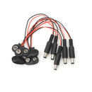 5pcs 9V Battery Snap T-Type cable 2.5x5.5mm Male DC Power Plug to 9V Batttery Bj