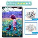 1000pcs DIY Garden Girl Dog Puzzle Educational Learning Assembling Toys A