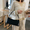 Fashion Women Handbag PU Leather Shoulder Shopping Bag Elegant Tote (Black) A#S