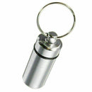 Keyring Tablets Medicine .Container Pill Box Aluminium Hol Key Drug Chain G B0Q7
