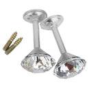 2Pcs Faux Diamond Retro Curtain Holdbacks Tiebacks Door Wall Hat Coat Hange P2F6