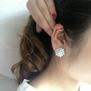 Female Snowflake Stud Earring Jewelry AAA Zircon Double Earrings For Women H1Z6