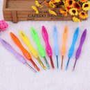 9pcs Colour Handle Crochet Hook Set Suit Wool Knitting Weaving Needles Kit