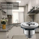Kitchen Bar Sink Strainer With Filter Basket Drain Head Stopper Stainless Steel