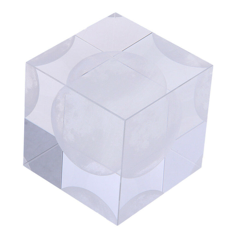 Moon Crystal Cube Paperweight Fengshui Crystal Cube Home Decoration Props