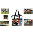 Tote Bag, Sturdy PVC Construction Zippered Top,Stadium Security Travel & Gy C1E1