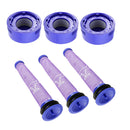 6x Filter Set For  V8+, V8, V7 Vacuum 3 Pre-Filters & 3-HEPA Post Filters