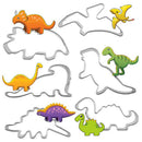 6X stainless steel dinosaur shape pastry cookie biscuit cutter cake decor mol FU