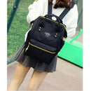 Men Women Backpack Large Capacity Oxford cloth Schoolbag black Q5V2
